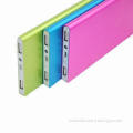 Christmas gift ultra-thin dual USB mobile power bank for smartphone or tablet PC